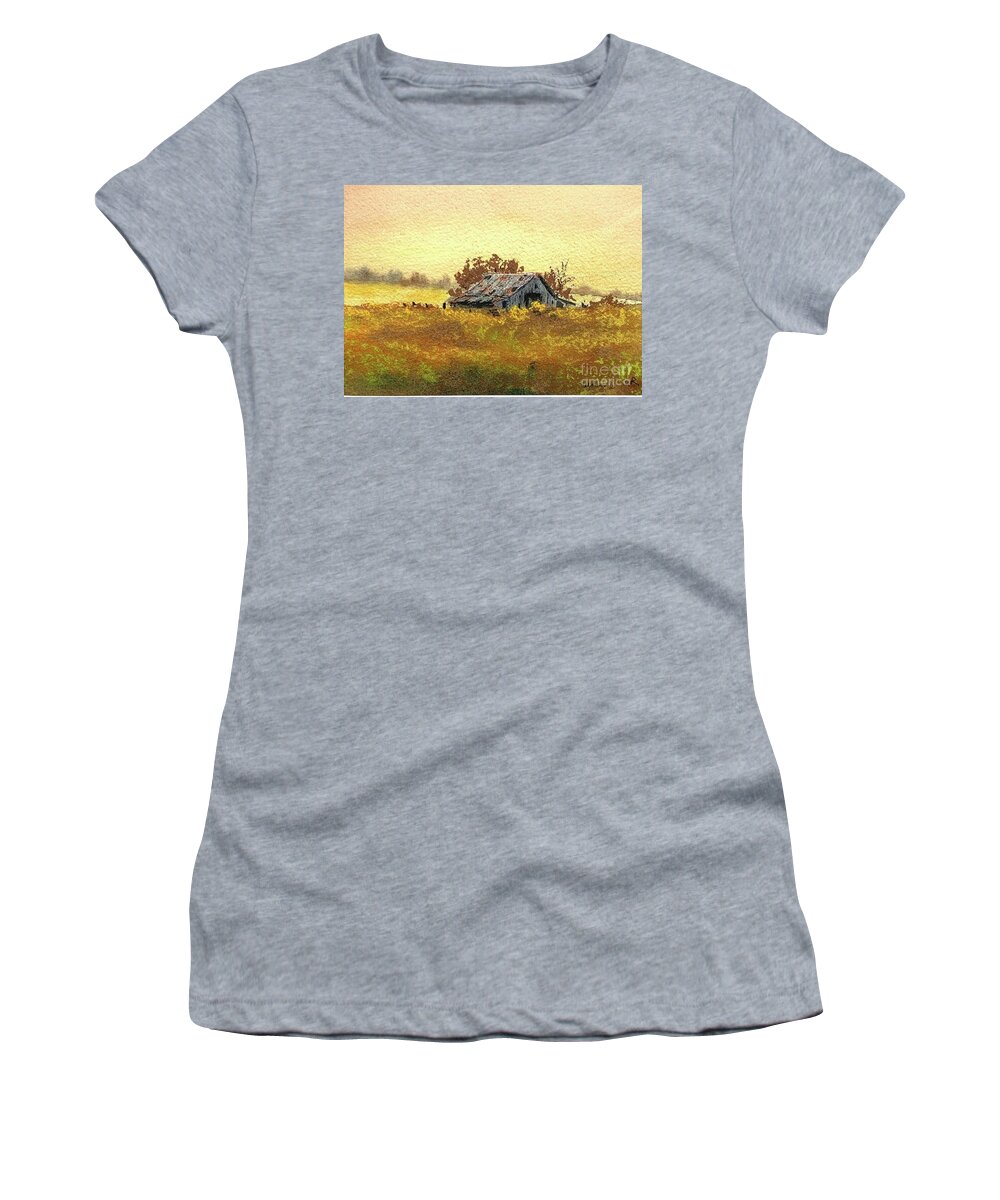 Watercolor Women's T-Shirt featuring the painting Sad by William Renzulli