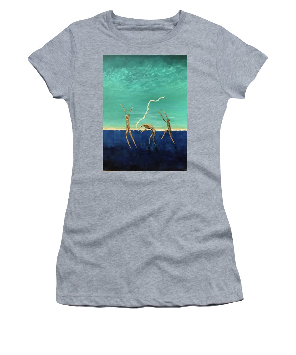 Art Women's T-Shirt featuring the painting Salutation by Deborah Smith