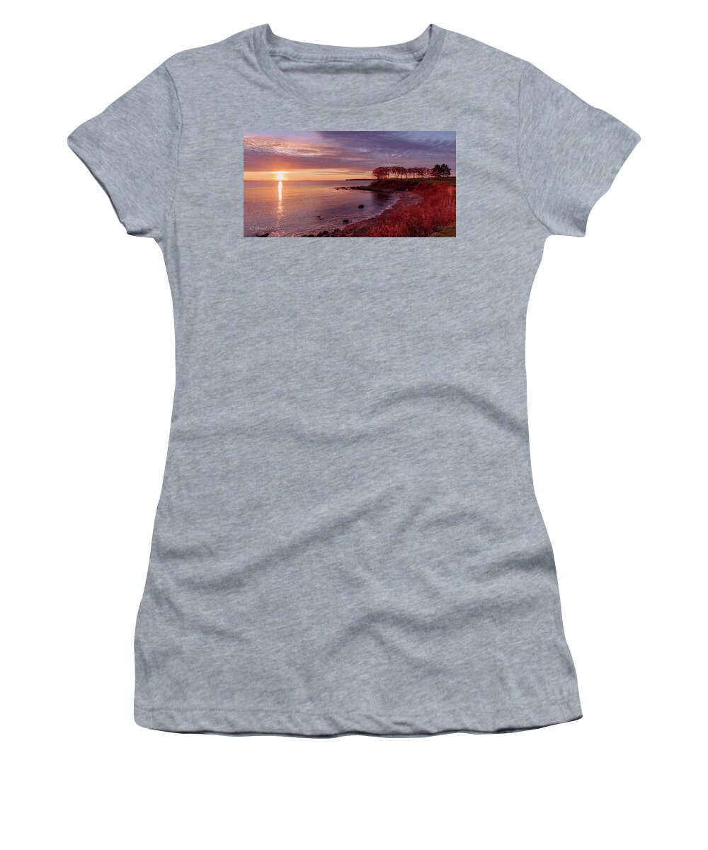Maine Women's T-Shirt featuring the photograph Samoset Sunrise by David Lee