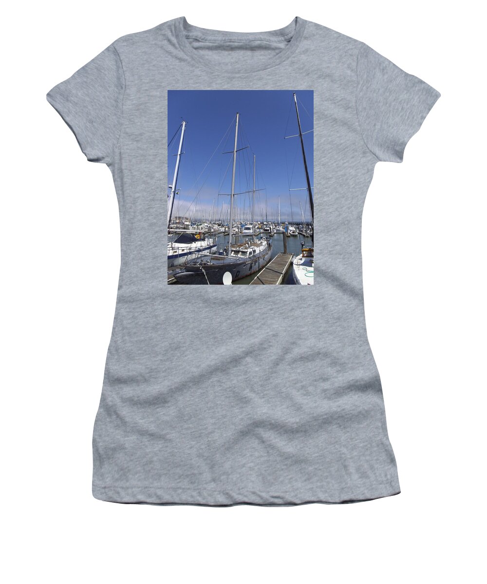  Women's T-Shirt featuring the photograph San Francisco Marina by Heather E Harman