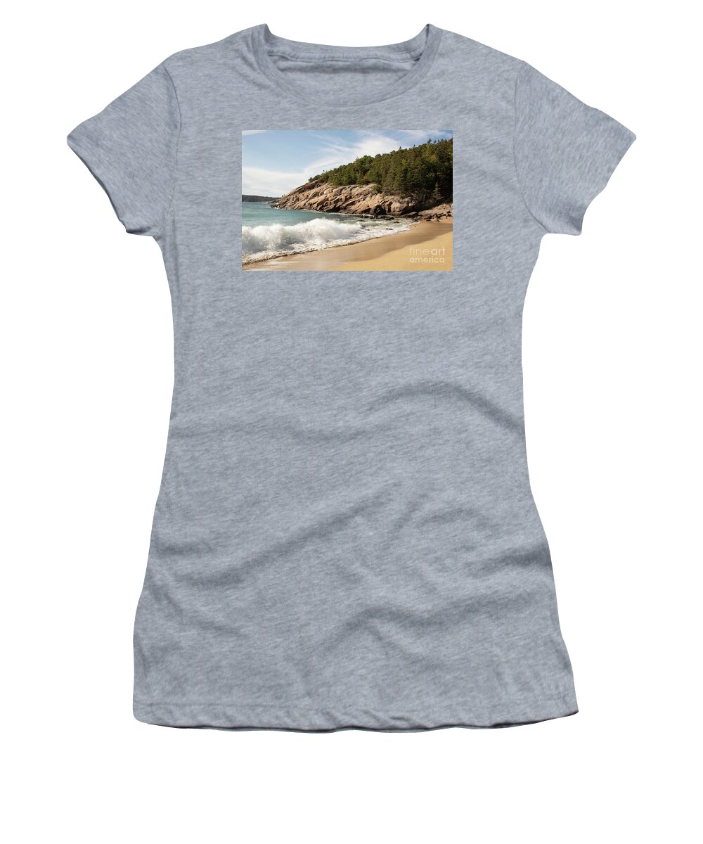 Sand Beach Women's T-Shirt featuring the photograph Sand Beach by Grace Grogan