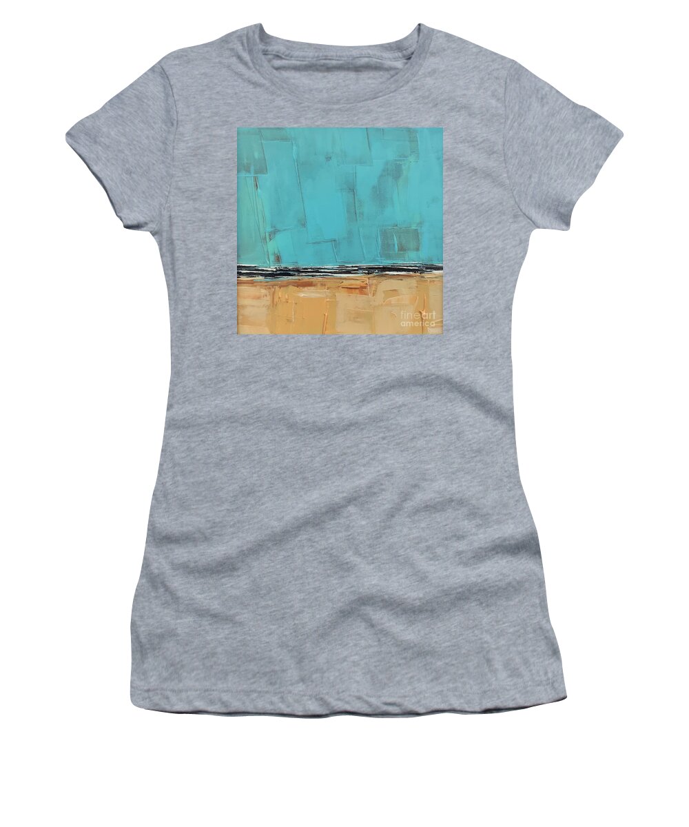 Abstract Women's T-Shirt featuring the painting Sandbar by Lisa Dionne