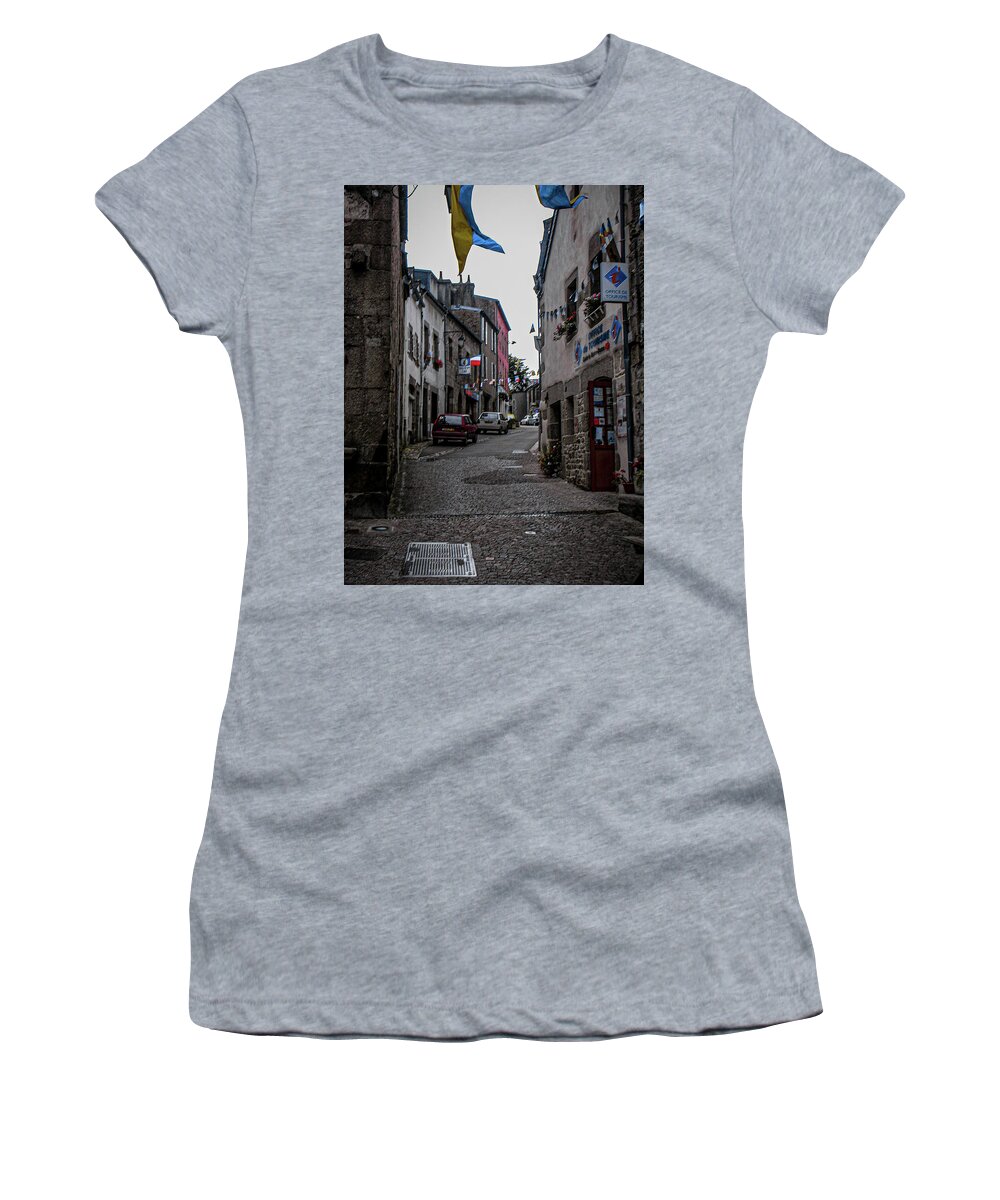 Alley Women's T-Shirt featuring the photograph Scene from Bretagne by Jim Feldman