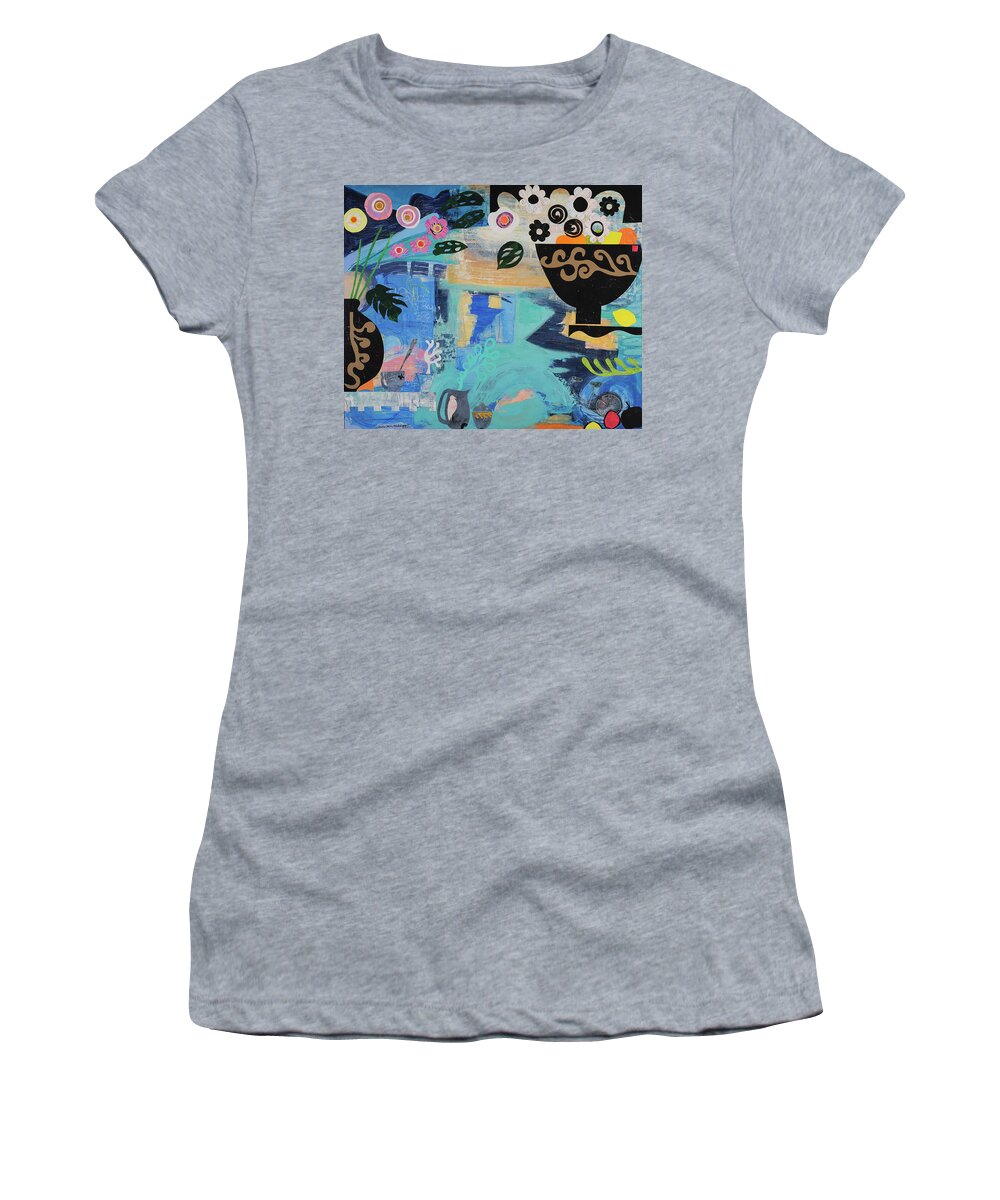Scents Women's T-Shirt featuring the mixed media Scentsations by Julia Malakoff