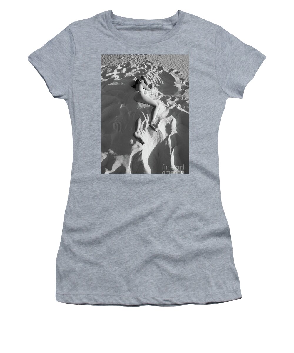 Sand Women's T-Shirt featuring the photograph Seashell Fragments by Robert WK Clark