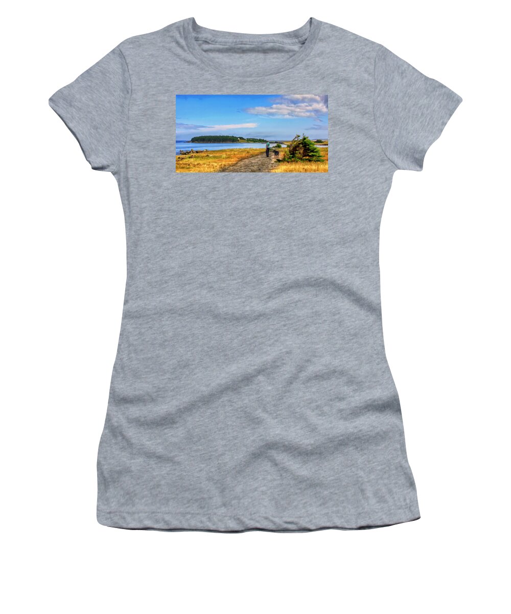 Seaside Women's T-Shirt featuring the photograph Seaside Road by Tatiana Travelways