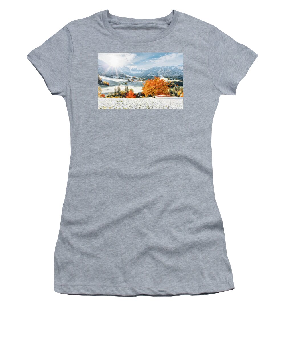 Landscape Women's T-Shirt featuring the photograph Seasons by Francesco Riccardo Iacomino
