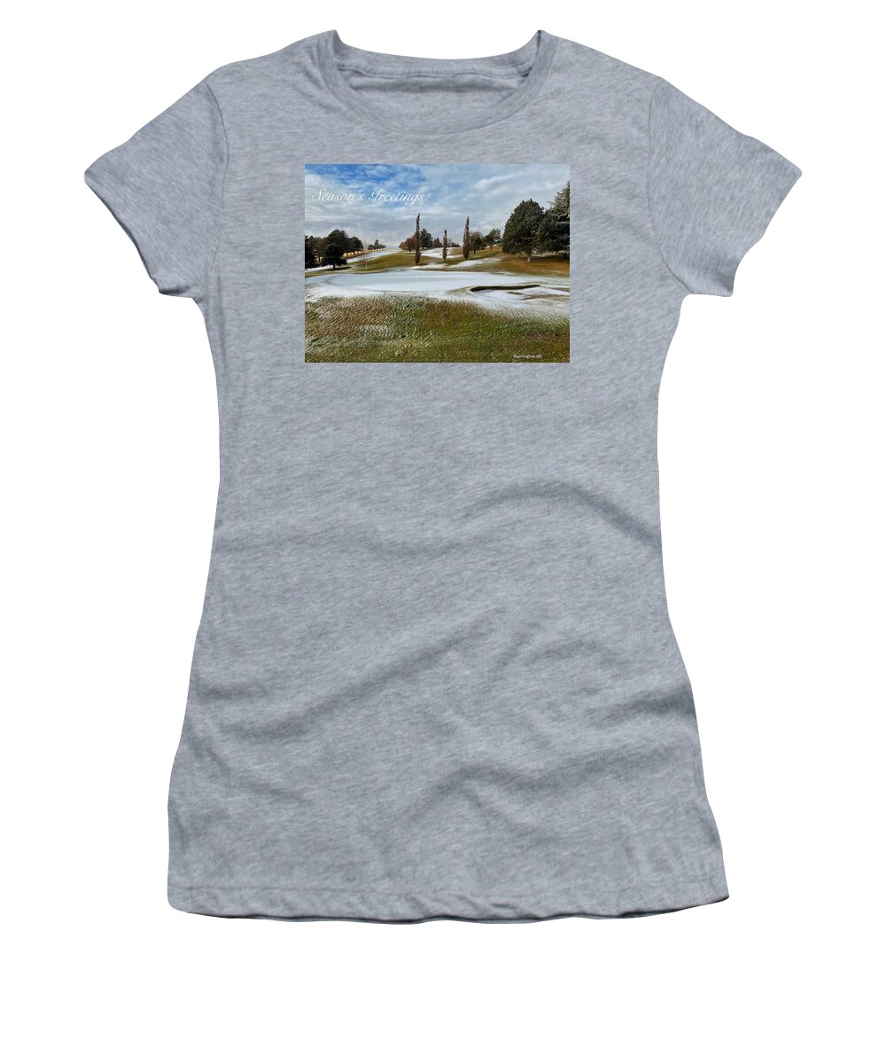 Greeting Card Women's T-Shirt featuring the photograph Seasons Greetings 2020 by Jerry Abbott