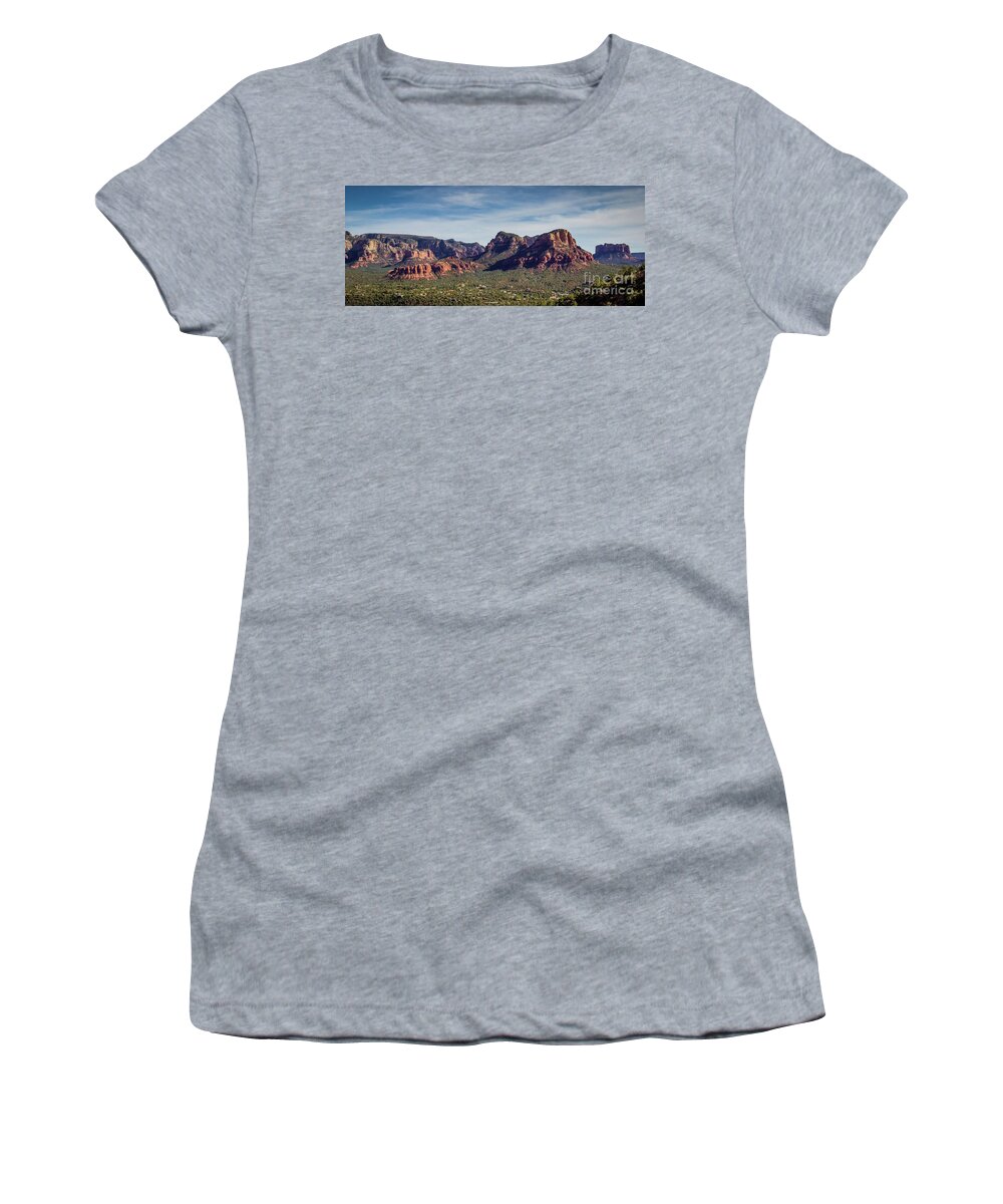 Jon Burch Women's T-Shirt featuring the photograph Sedona Vista East by Jon Burch Photography