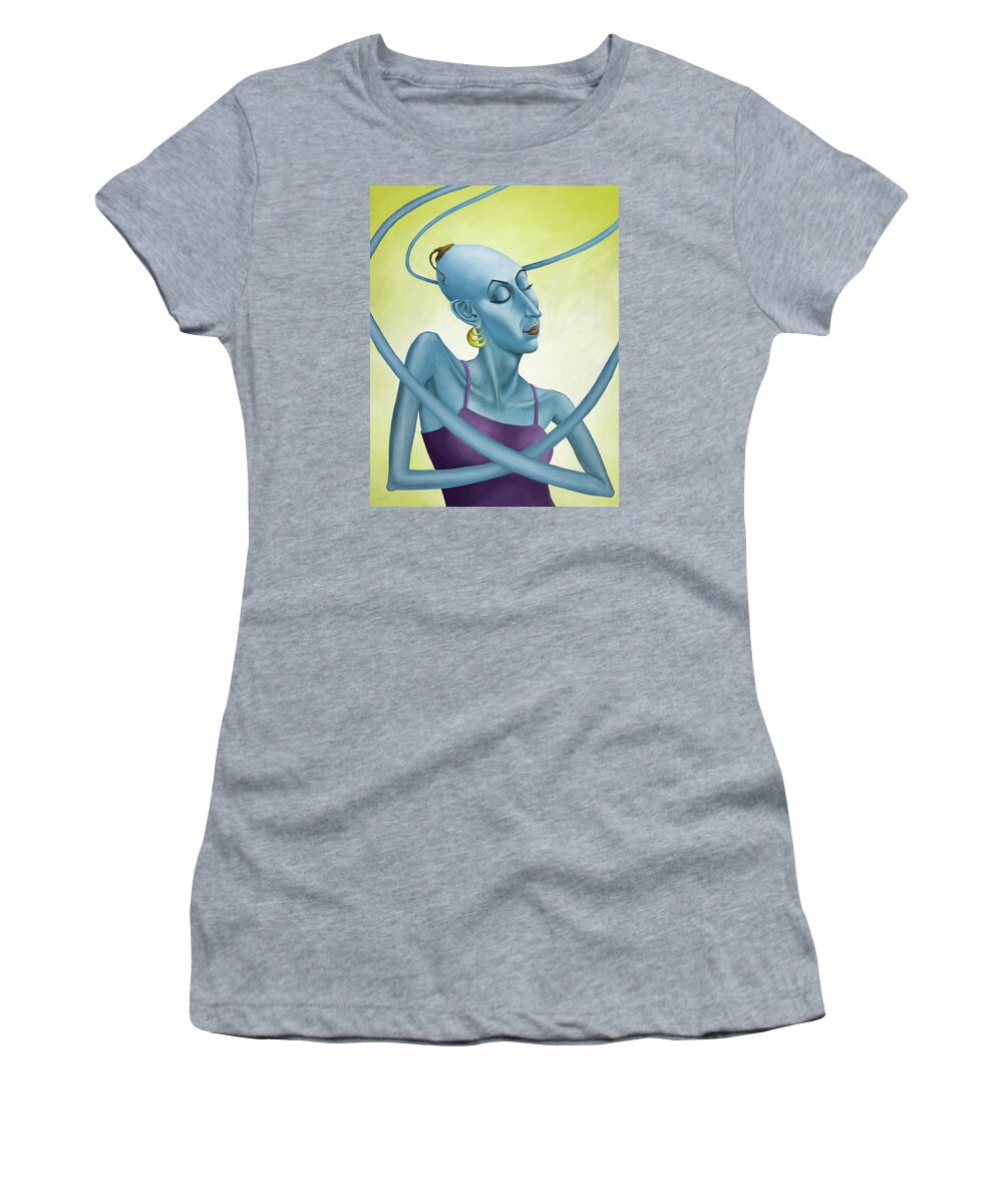 Serenade Women's T-Shirt featuring the painting Serenade Soon by Hone Williams