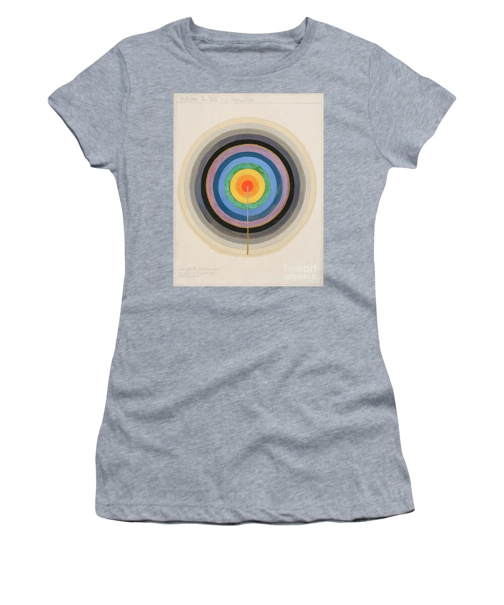Series Viii Women's T-Shirt featuring the painting Series VIII. Picture of the Starting Point. March 1920 by Hilma af Klint