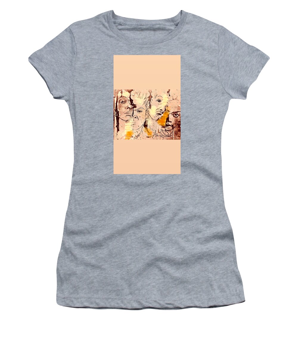  Women's T-Shirt featuring the mixed media Set it off pt.1 by Angie ONeal