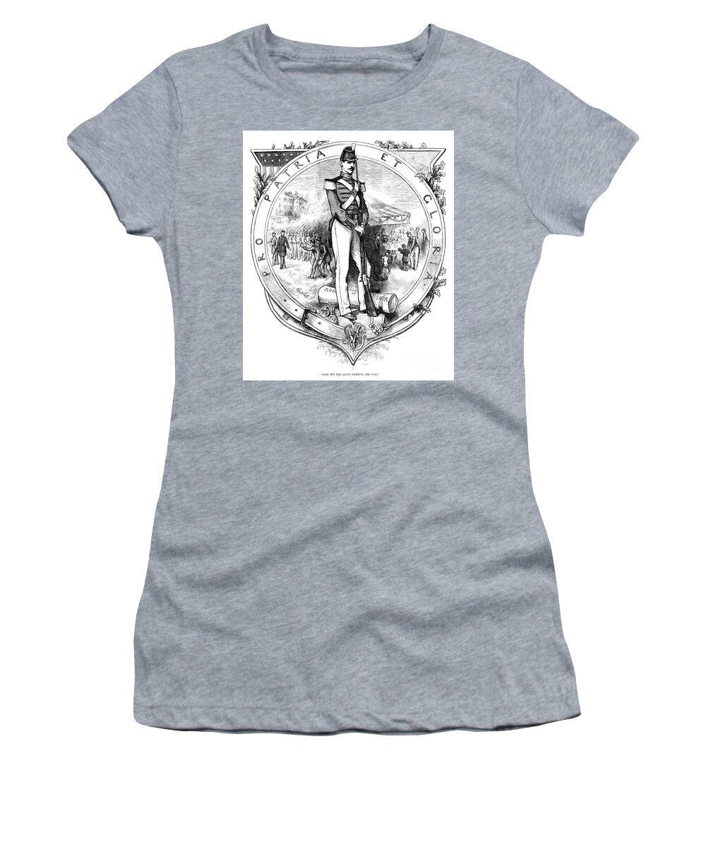 1879 Women's T-Shirt featuring the photograph Seventh Regiment, 1879 by Thomas Nast