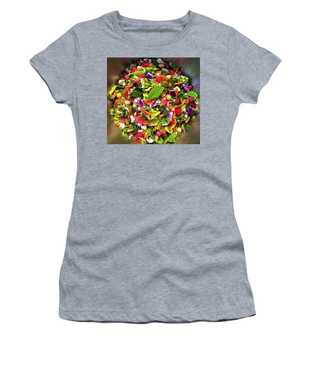 Salad Women's T-Shirt featuring the photograph Shabbat Saturday Salad by Brian Tada