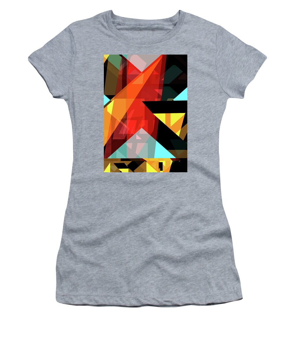 Architectural Women's T-Shirt featuring the digital art Sharp Sine 1 2020 by Russell Kightley