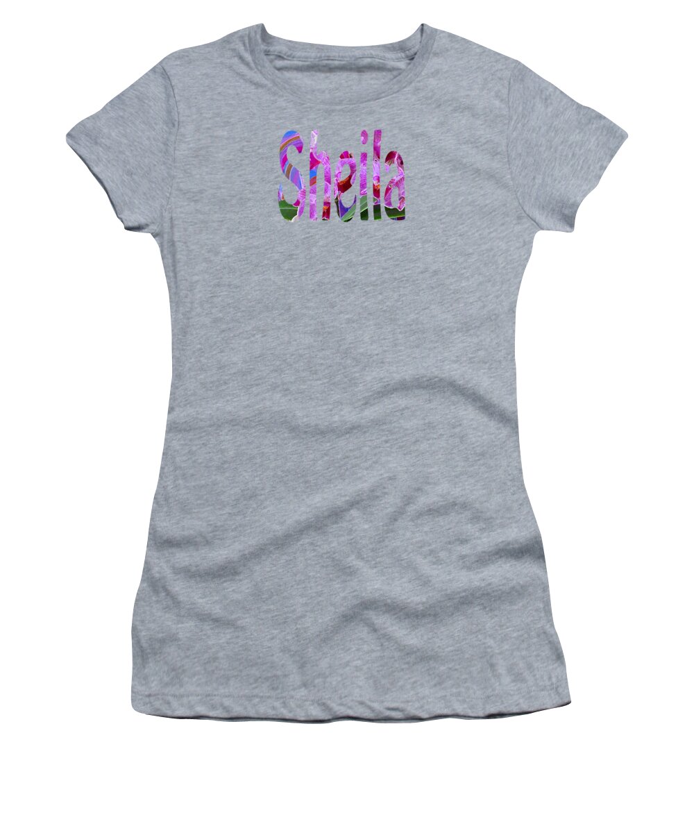 Sheila Women's T-Shirt featuring the mixed media Sheila by Corinne Carroll