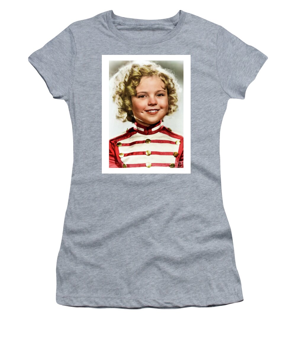 Shirley Temple Women's T-Shirt featuring the photograph Shirley Temple Vintage Photo Colorized by Franchi Torres