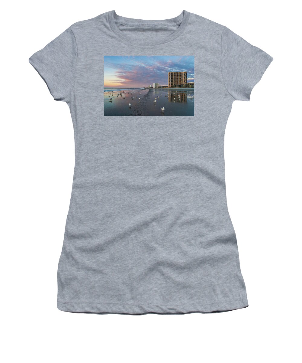 Ocean Women's T-Shirt featuring the photograph Shoreline by Ree Reid