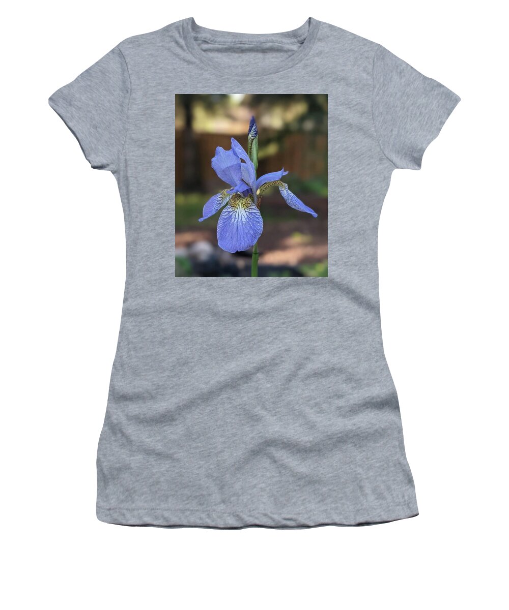 Siberian Iris Women's T-Shirt featuring the photograph Siberian iris by Lisa Mutch