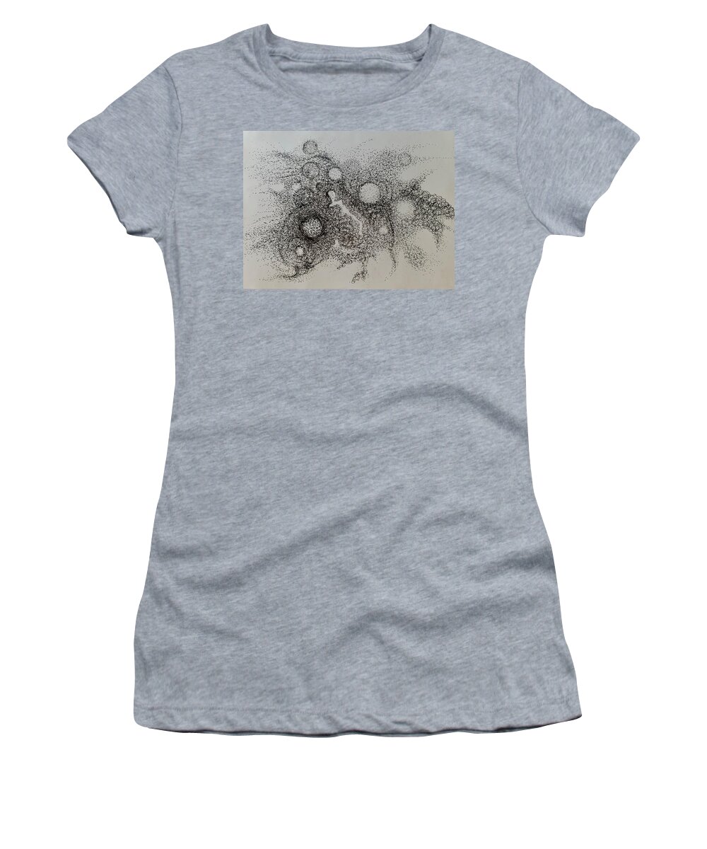 Dust Women's T-Shirt featuring the drawing Singing Dust by Franci Hepburn