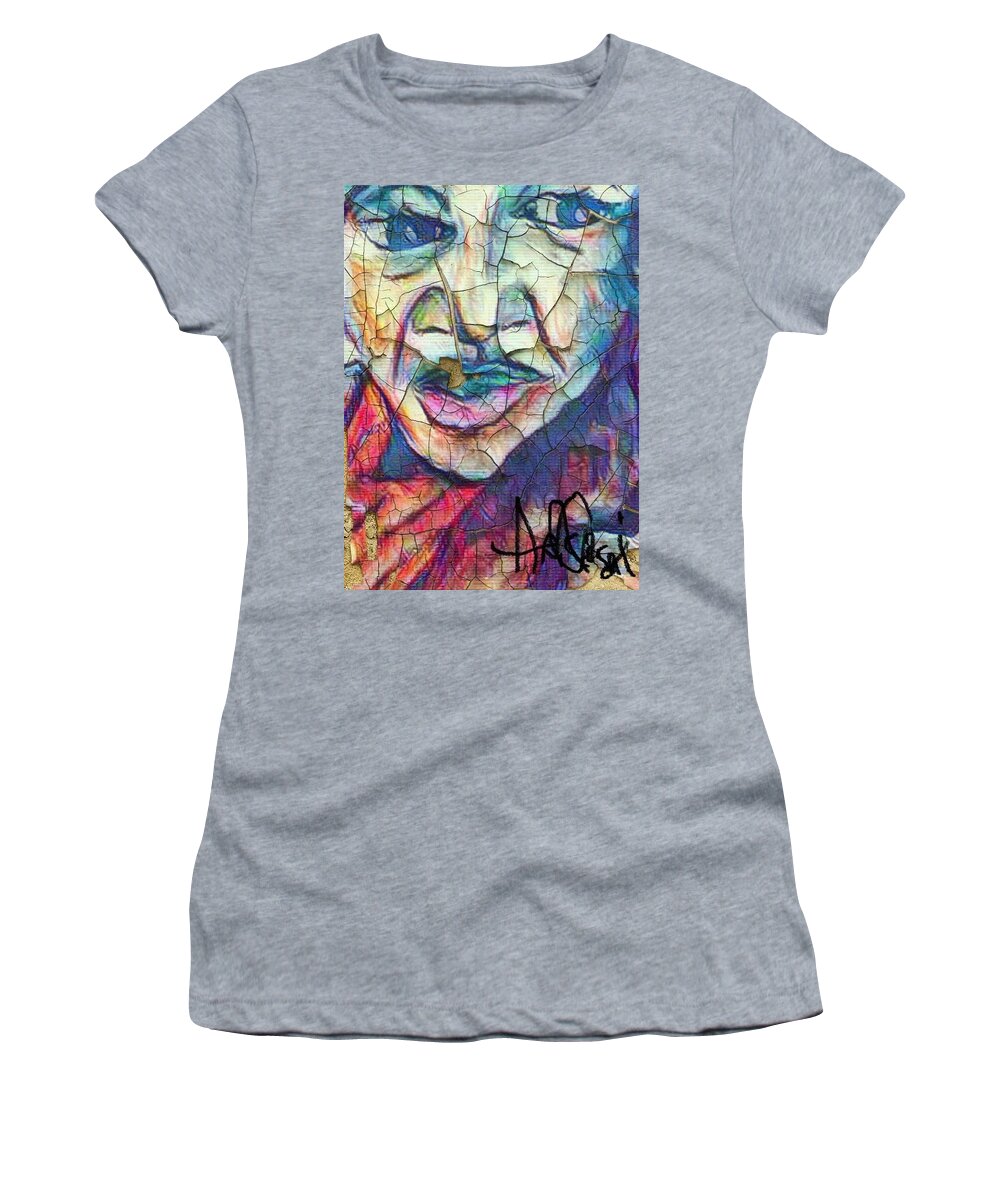  Women's T-Shirt featuring the mixed media Sista Mama by Angie ONeal