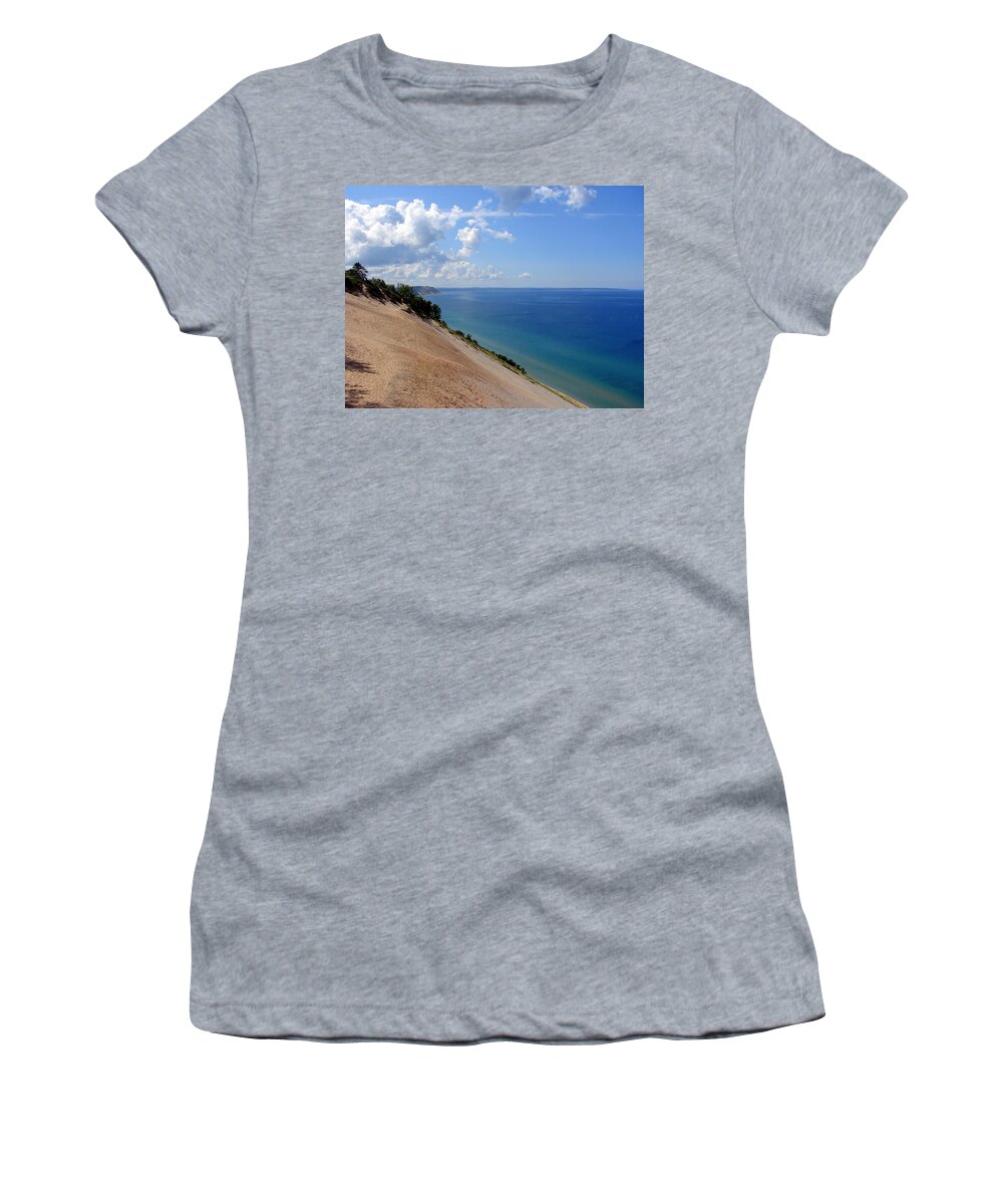 Sleeping Bear Dunes Women's T-Shirt featuring the photograph Sleeping Bear Dunes National Lakeshore Michigan by Michelle Calkins