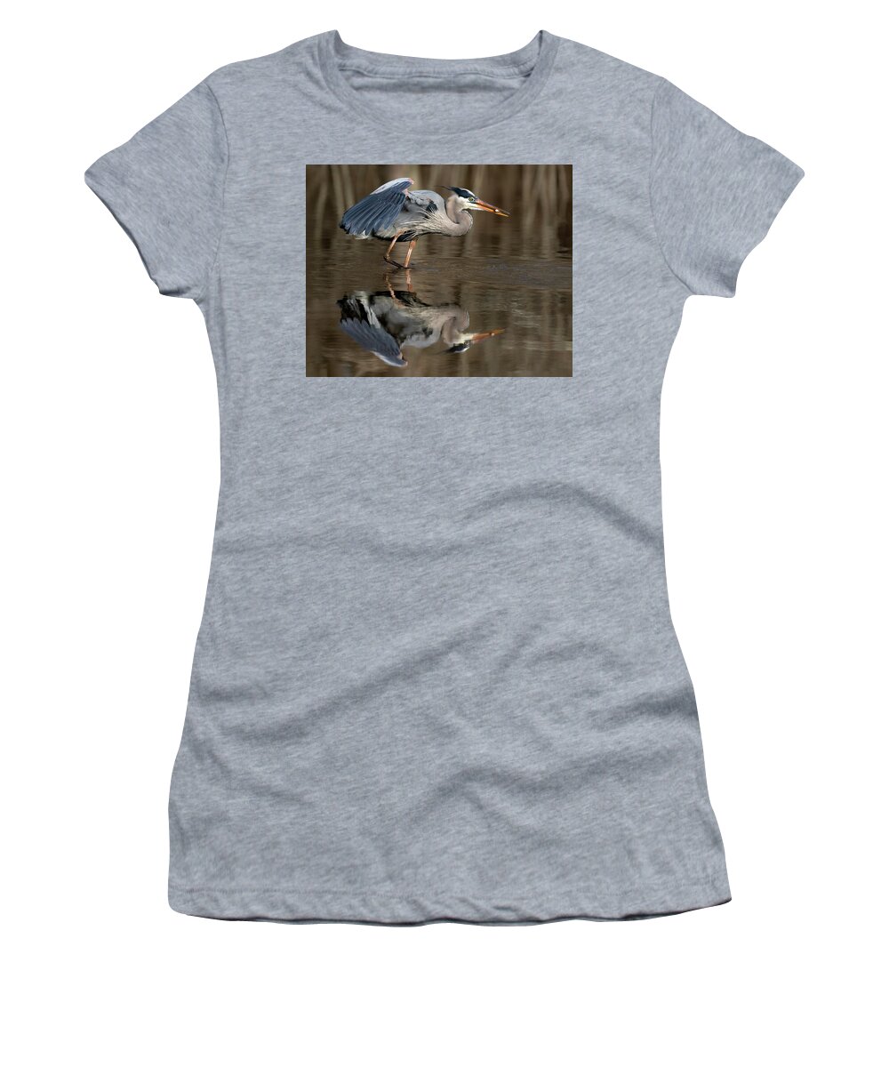 Great Blue Women's T-Shirt featuring the photograph Small Prize by Art Cole