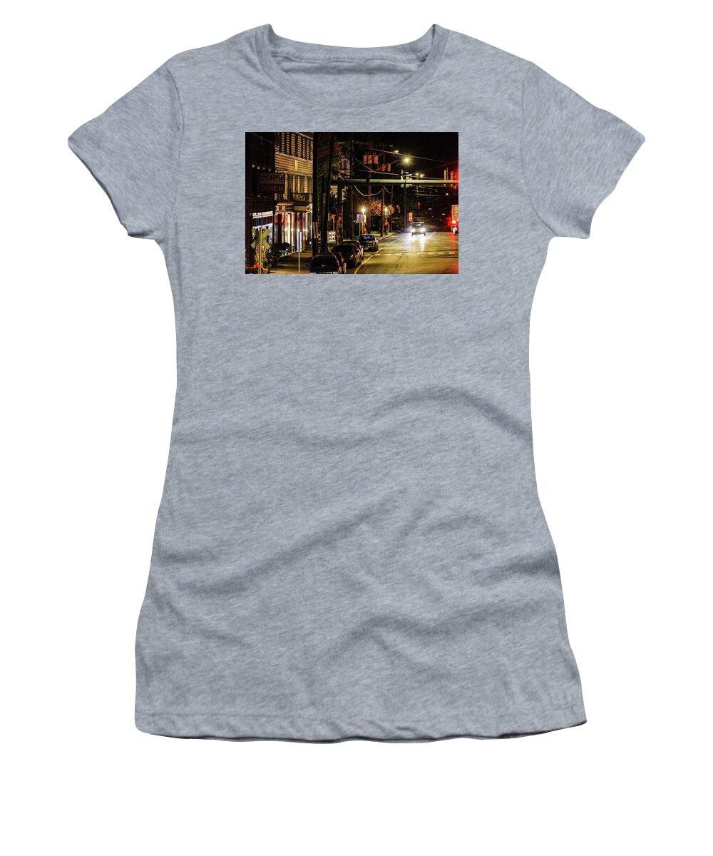 Main Street Women's T-Shirt featuring the photograph Small Town America by Alexander Farnsworth
