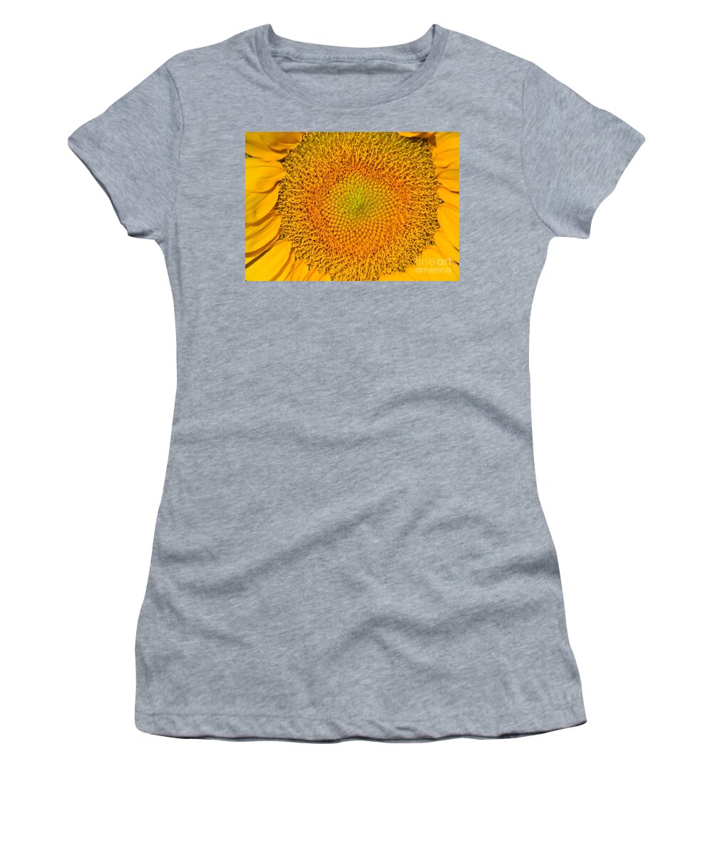 Flower Women's T-Shirt featuring the photograph Smart Happy Sunflower by Christina Verdgeline