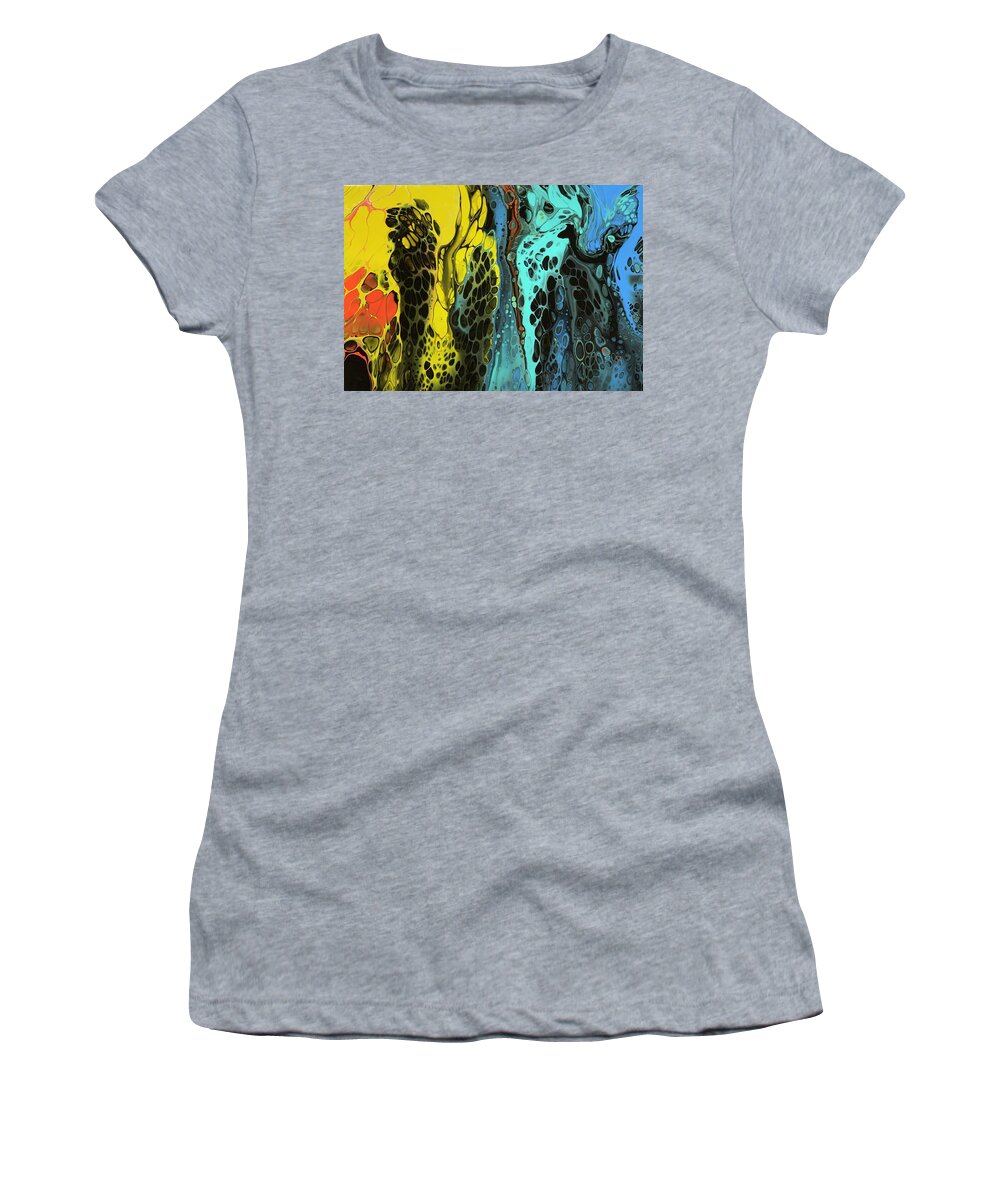 Snake Women's T-Shirt featuring the painting Snake skin by Nicole DiCicco