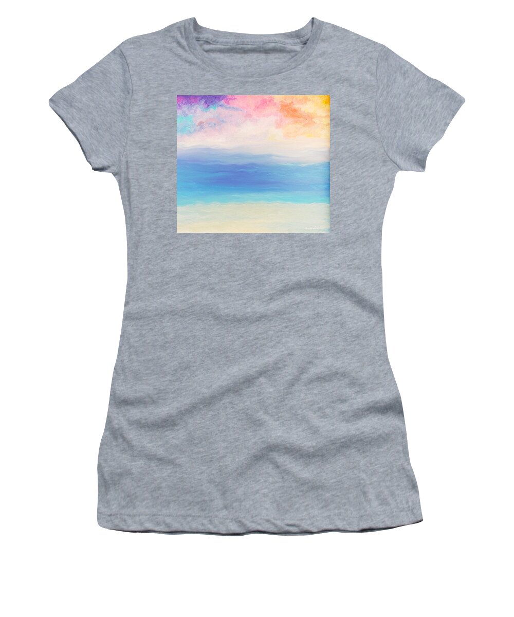 Abstract Women's T-Shirt featuring the painting Snorkelism by Christine Bolden