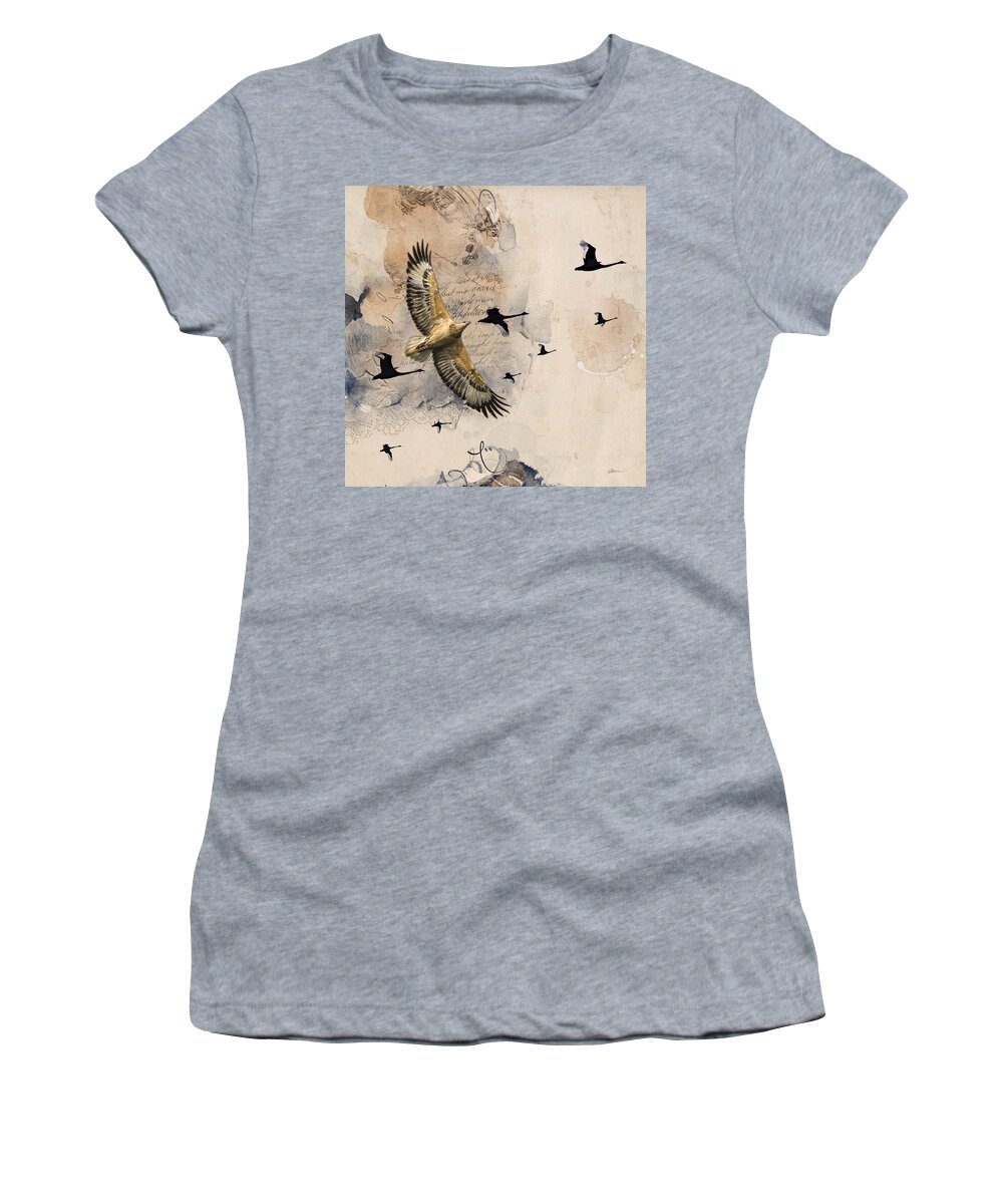 Soar Women's T-Shirt featuring the digital art Soar Like an Eagle by Cindy Collier Harris