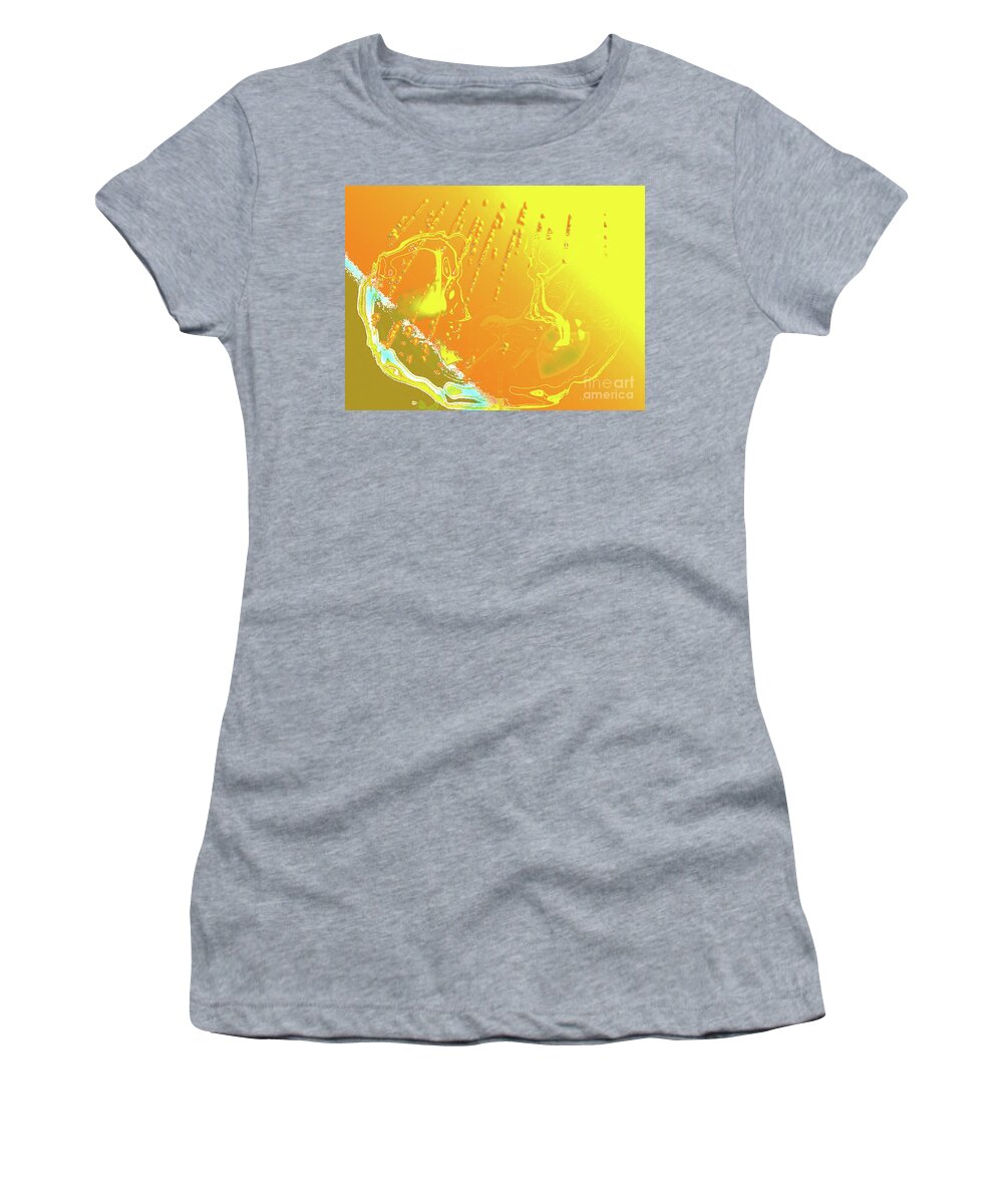 Solar Flares Women's T-Shirt featuring the digital art Solar Flares by Alexandra Vusir
