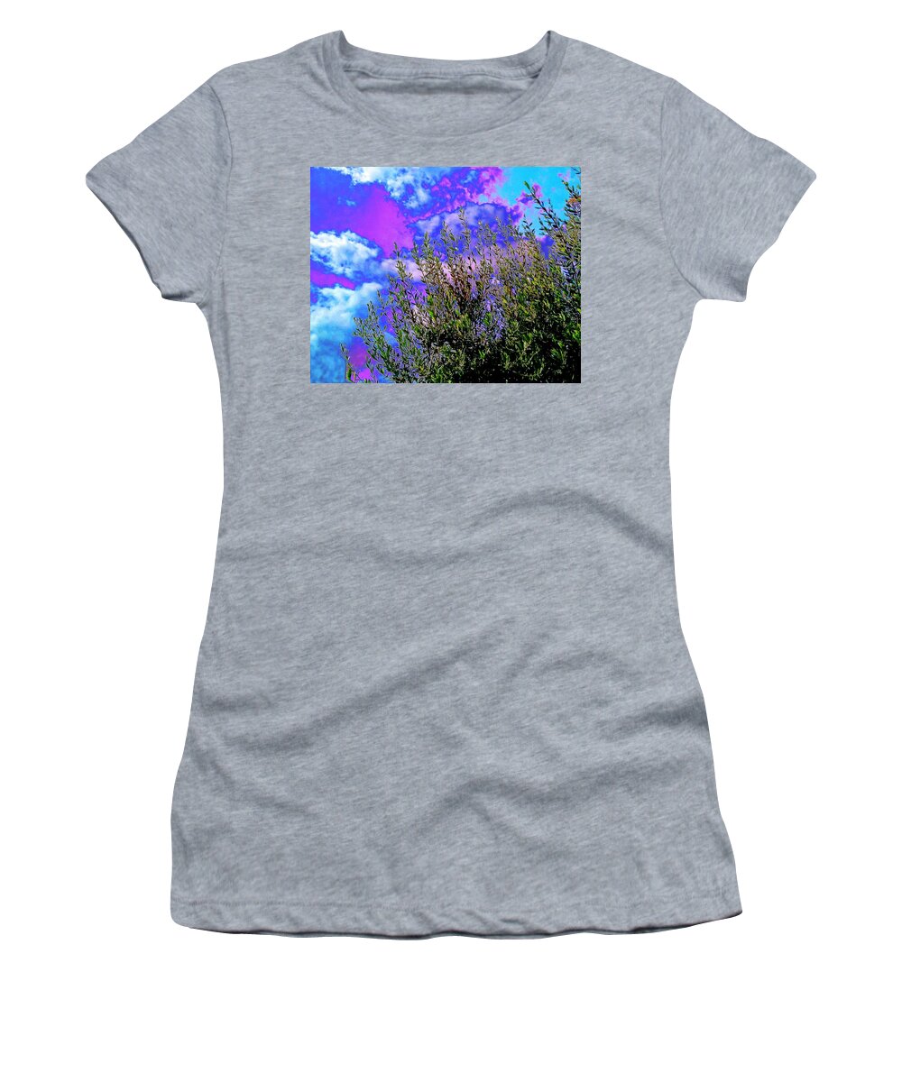 Sky Women's T-Shirt featuring the photograph Solarized Variable Sky by Andrew Lawrence