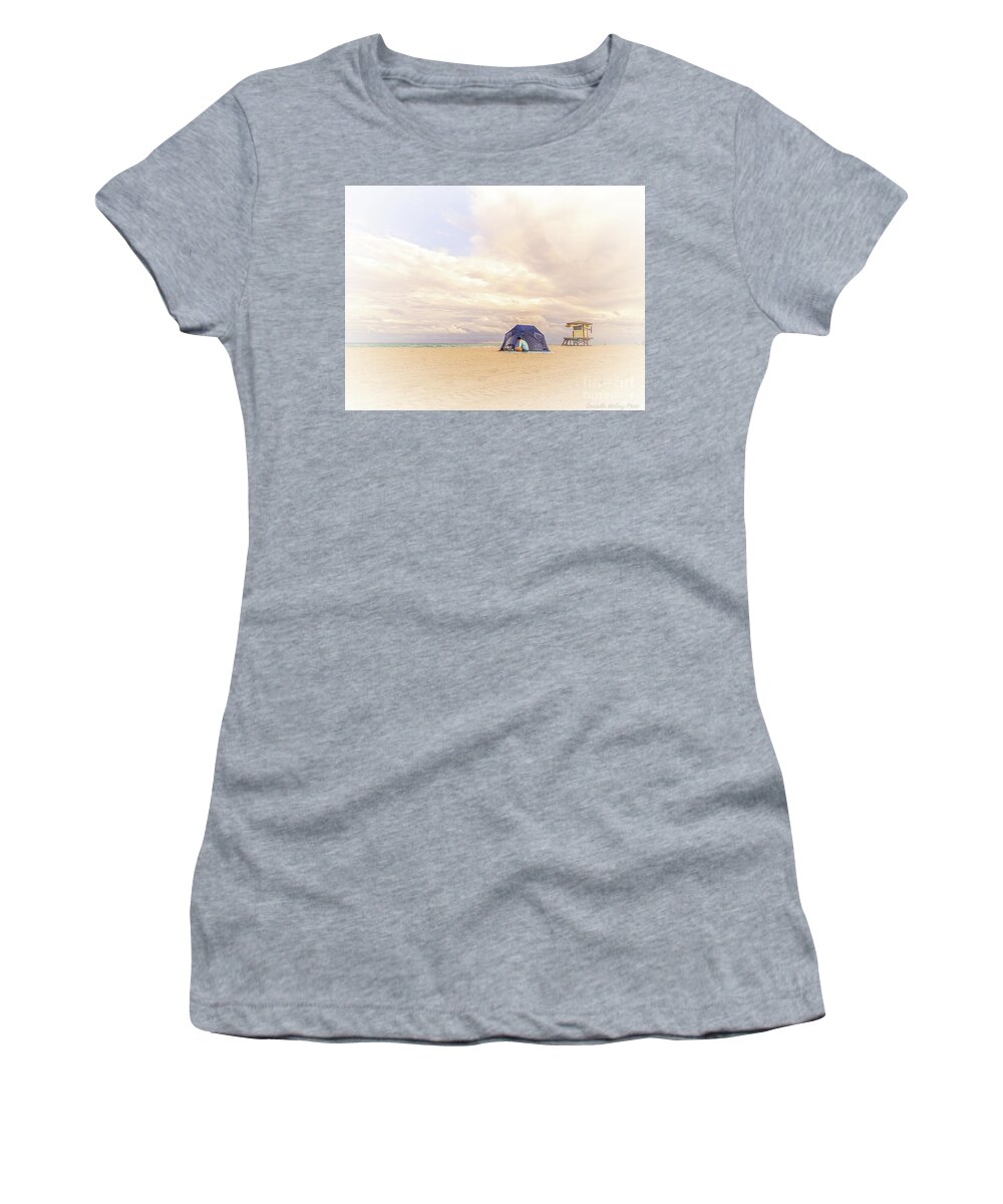 Beach Women's T-Shirt featuring the photograph Solitude on the Beach by Danielle McGuy