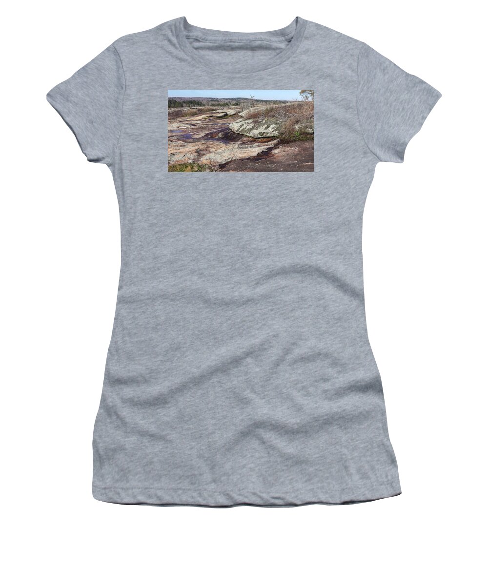 Arabia Mountain Women's T-Shirt featuring the photograph Some Arabia Mountain Topography by Ed Williams
