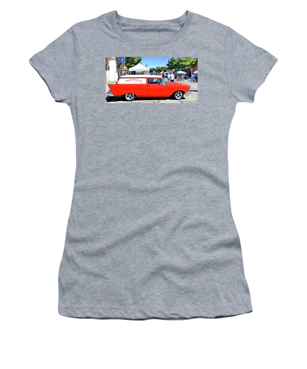 1957 Chevrolet Women's T-Shirt featuring the photograph Special Delivery by David Lawson