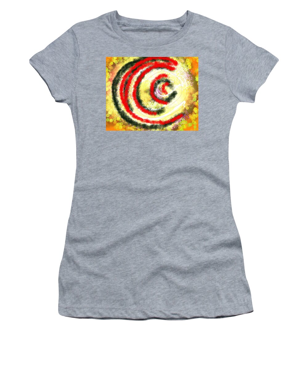 Out Of Control Women's T-Shirt featuring the digital art Spinning Out of Control by Susan Fielder