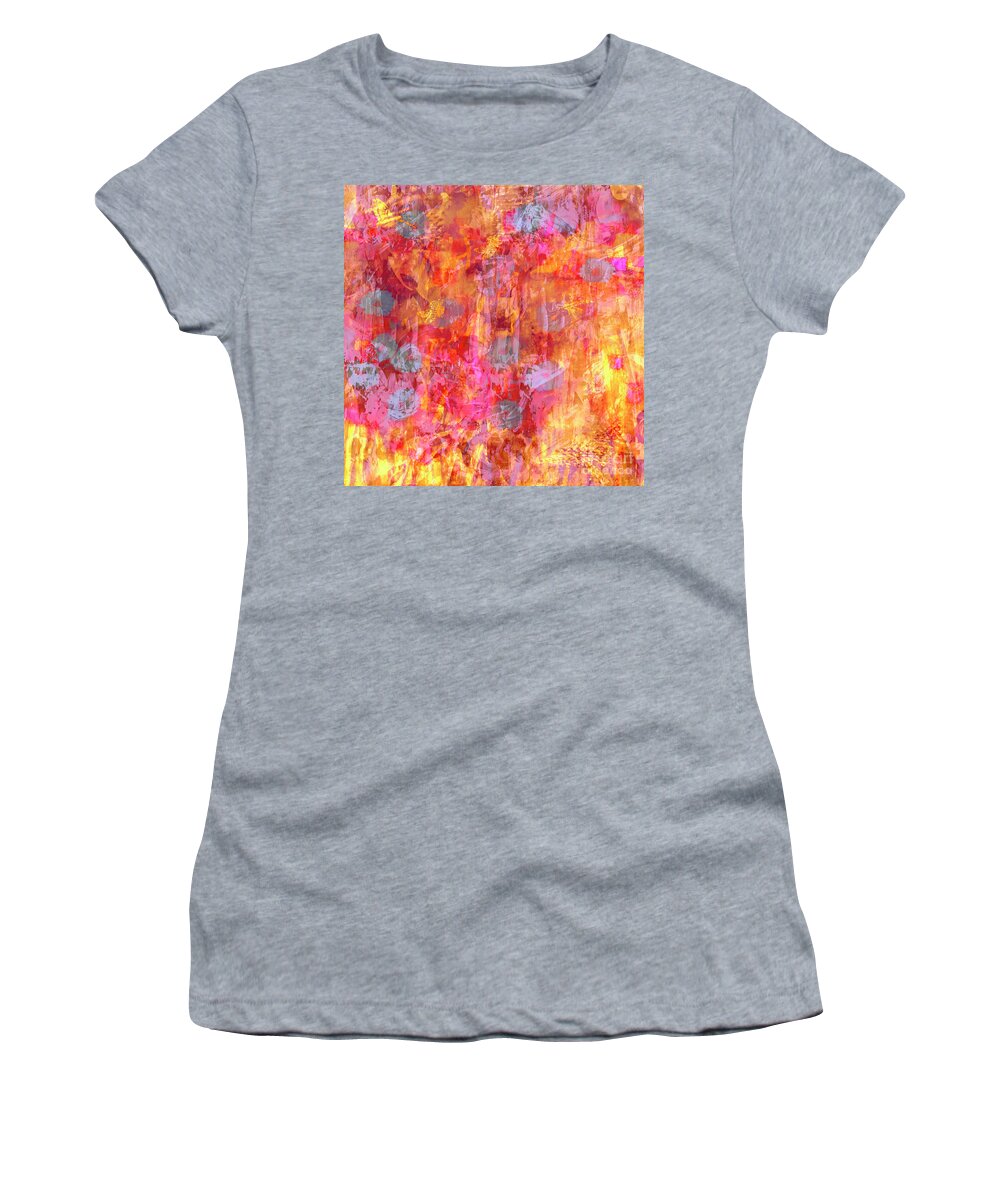 A-fine-art Women's T-Shirt featuring the painting Splatter 19 by Catalina Walker