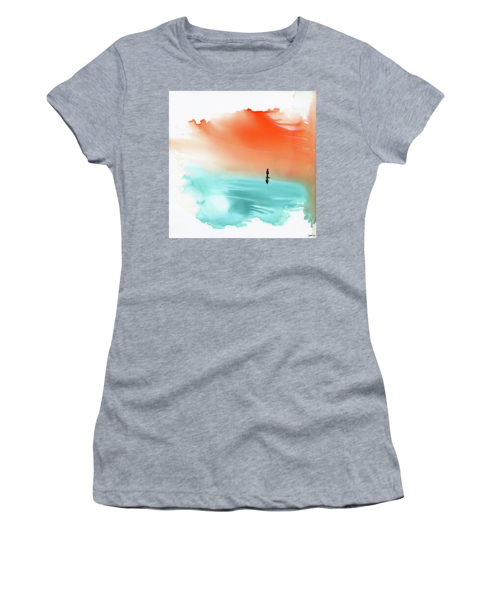 Alcohol Women's T-Shirt featuring the painting Splendid Tempests One by KC Pollak