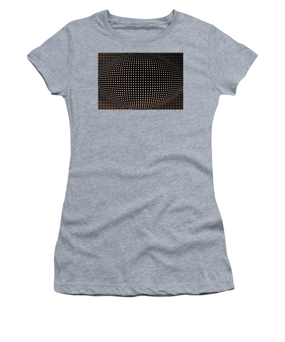 Abstract Women's T-Shirt featuring the photograph spotted spherical 3D effect black background by Severija Kirilovaite