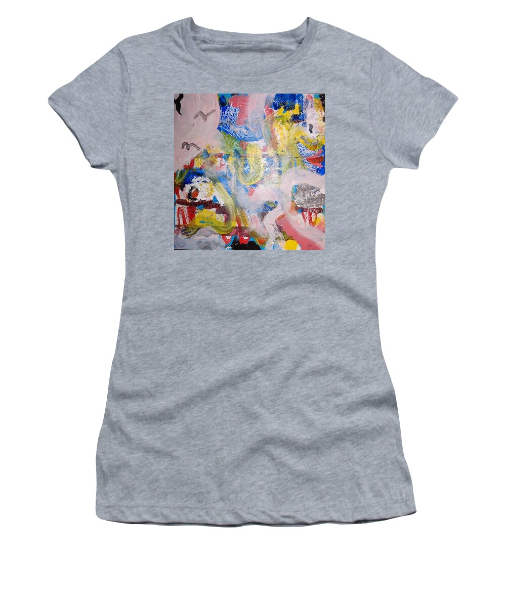 Earthworms Women's T-Shirt featuring the painting Spring Awakens by Suzanne Berthier
