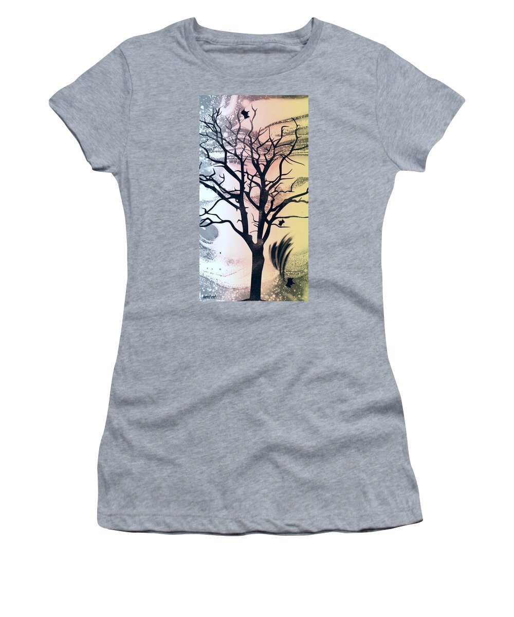 Tree Women's T-Shirt featuring the digital art Spring Falls by Auranatura Art