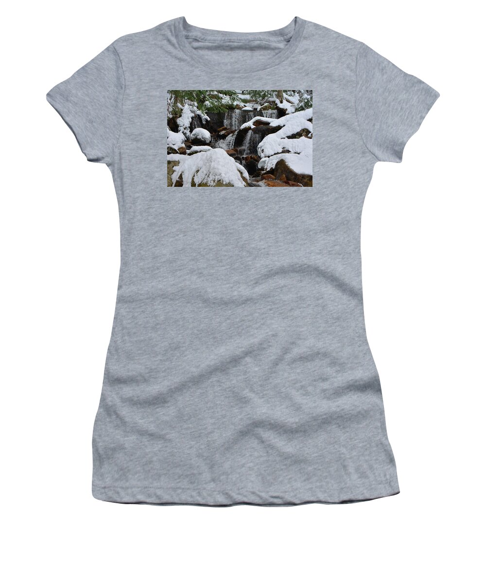 Spruce Peak Falls Women's T-Shirt featuring the photograph Spruce Peak Falls 2 by Raymond Salani III