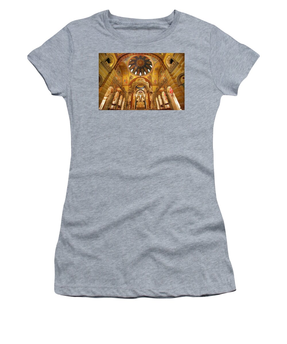 Cathedral Women's T-Shirt featuring the photograph St. Louis Cathedral by Dale R Carlson