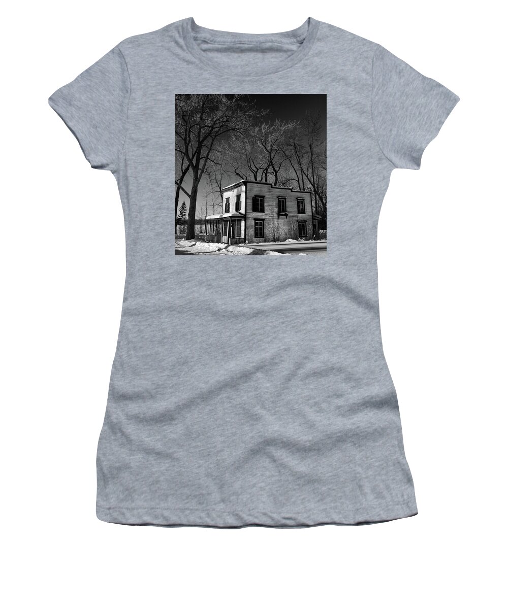 Patrimoniale Women's T-Shirt featuring the photograph Stair Old House by Carl Marceau
