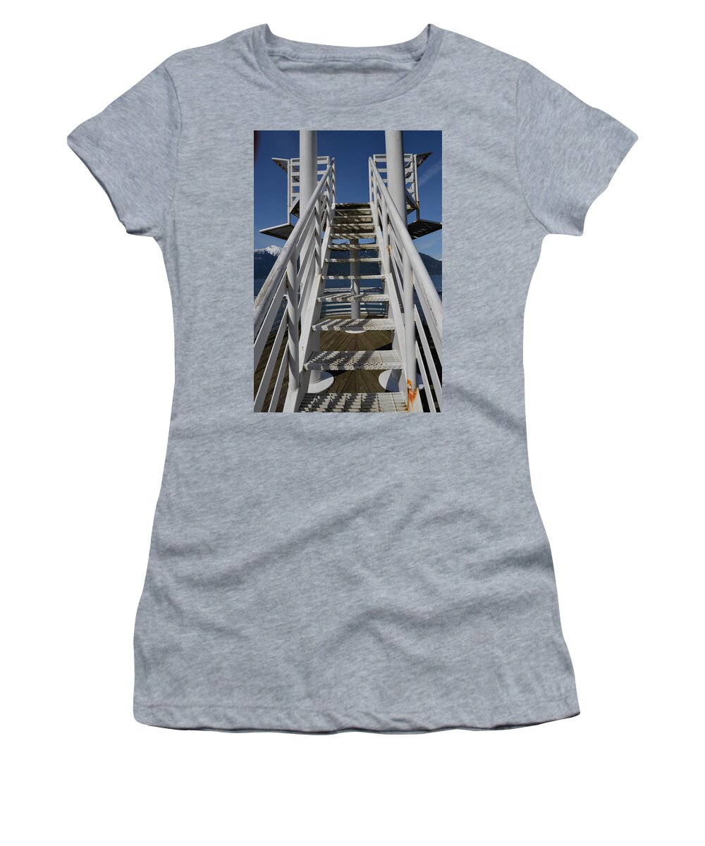 Stairs Women's T-Shirt featuring the photograph Stairs to the Sky by James Cousineau
