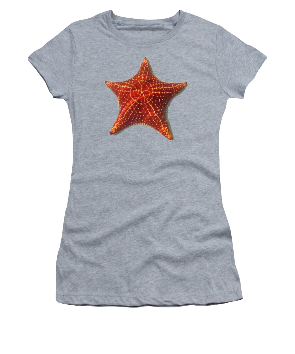 Duane Mccullough Women's T-Shirt featuring the photograph Starfish Clear by Duane McCullough