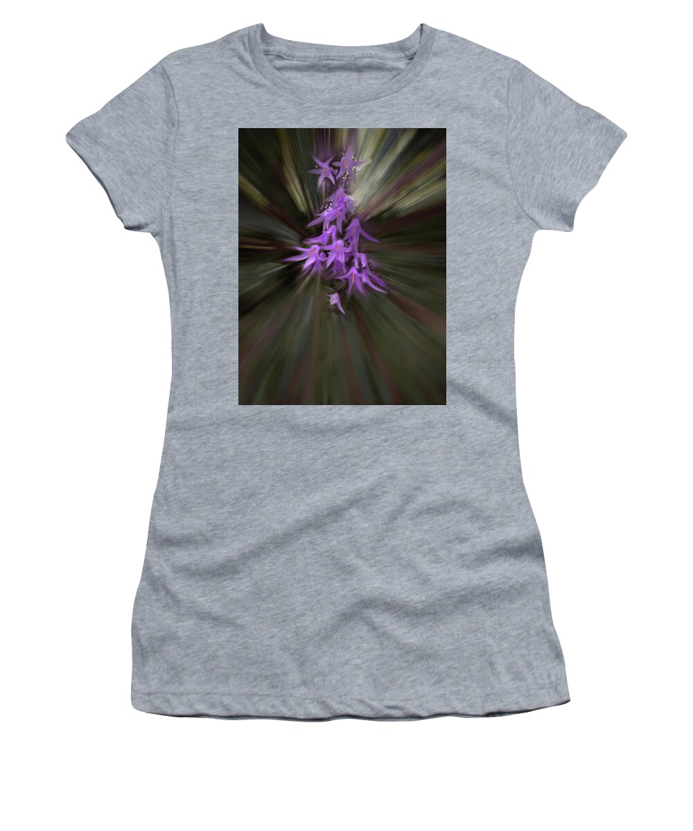 Creeping Bellflower Women's T-Shirt featuring the photograph Stars in the Morning Sun by Wayne King
