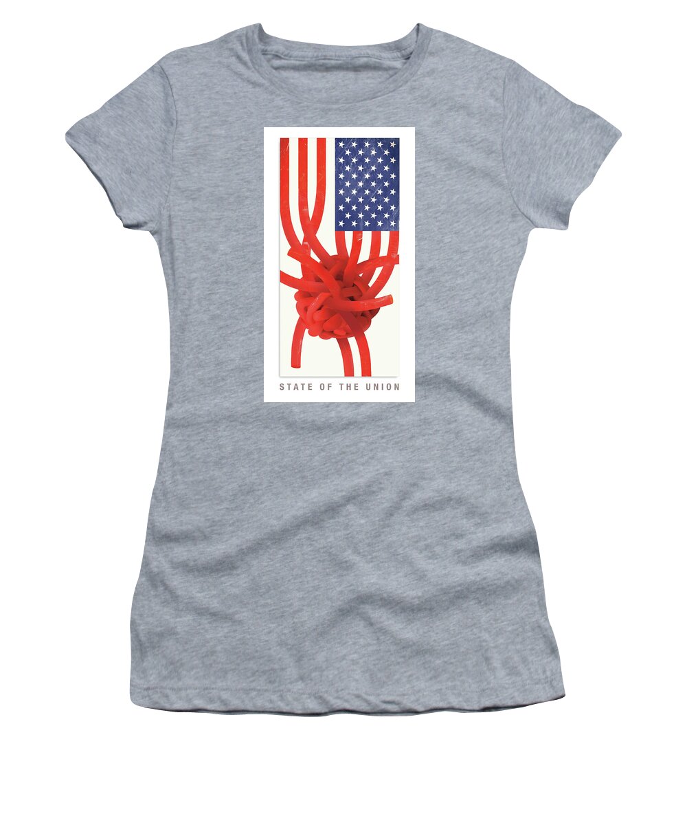 America Women's T-Shirt featuring the digital art State of the Union by Cap Pannell